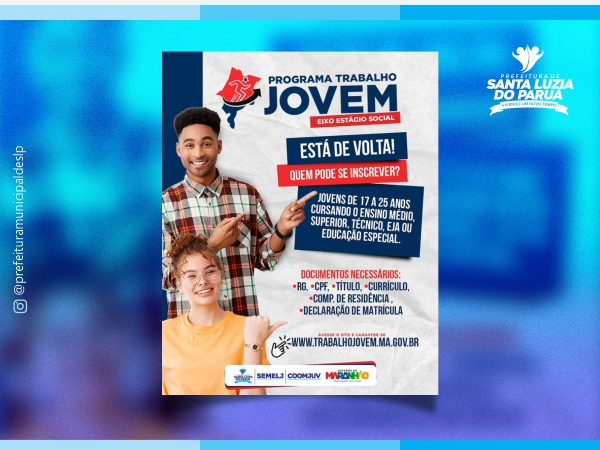 O programa trabalho jovem está de volta!