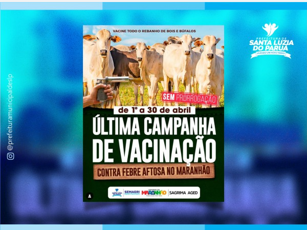 CAMPANHA DE VACINAÇÃO CONTRA A FEBRE AFTOSA